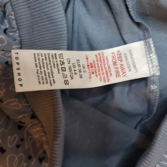 Topshop Wild Heart pajama shorts Size S - Picture 7 of 7